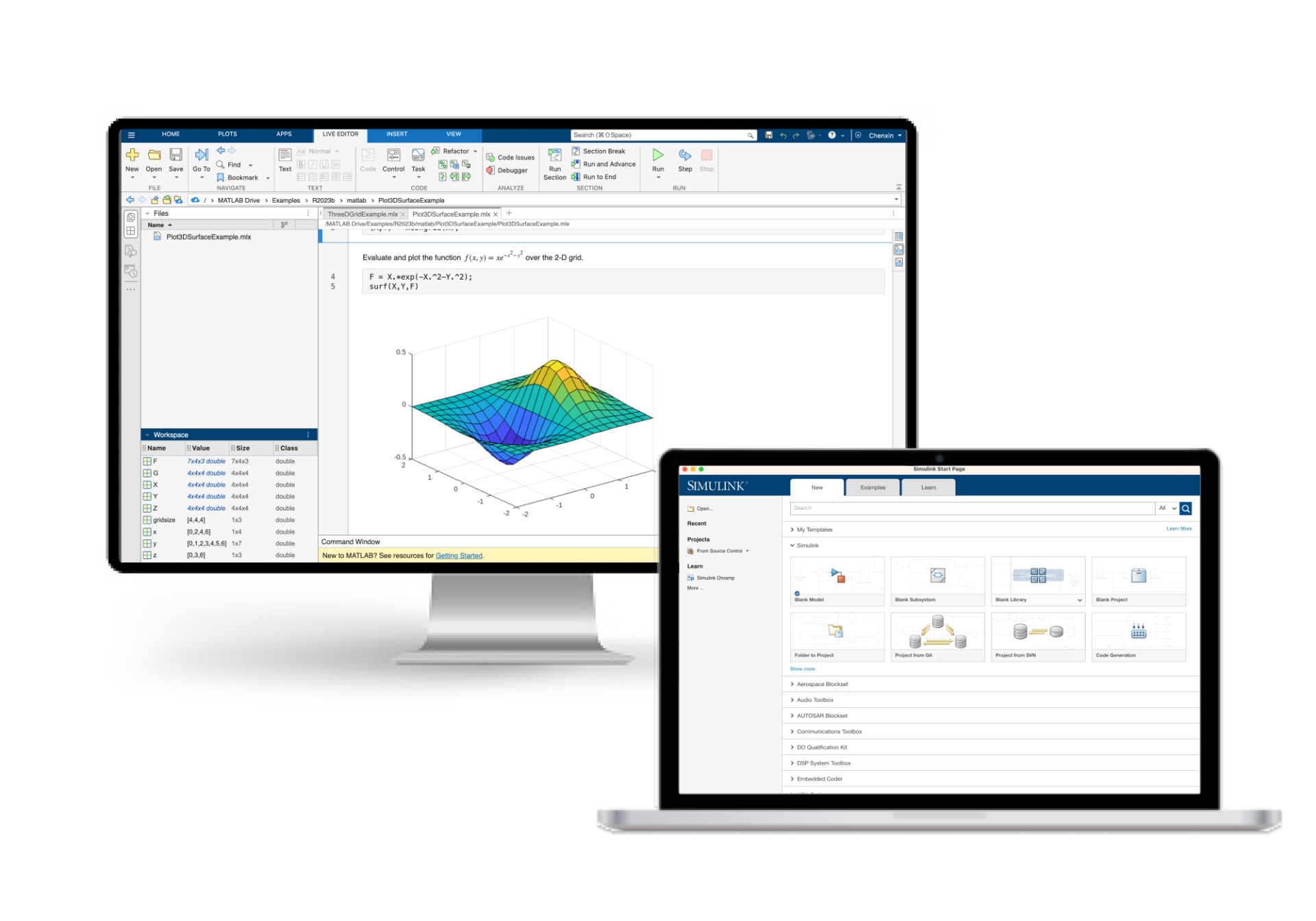 The MathWorks software